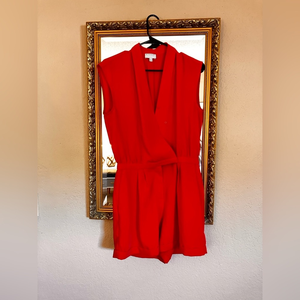 Witchery Bold Salmon Shorts Romper